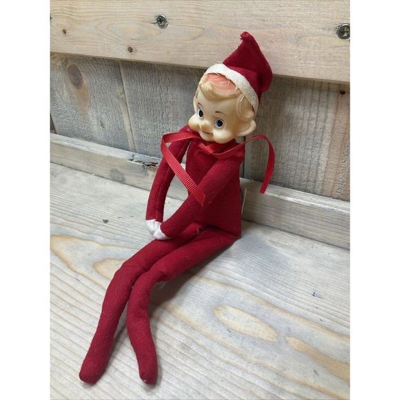 VTG Commonwealth of Pennsylvania Elf Pixie Christmas Ornament Knee hugger Japan - Picture 2 of 8